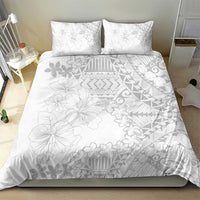 American Samoa Lotu Tamaiti Bedding Set White Sunday Plumeria White Vibe