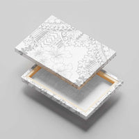 American Samoa Lotu Tamaiti Canvas Wall Art White Sunday Plumeria White Vibe