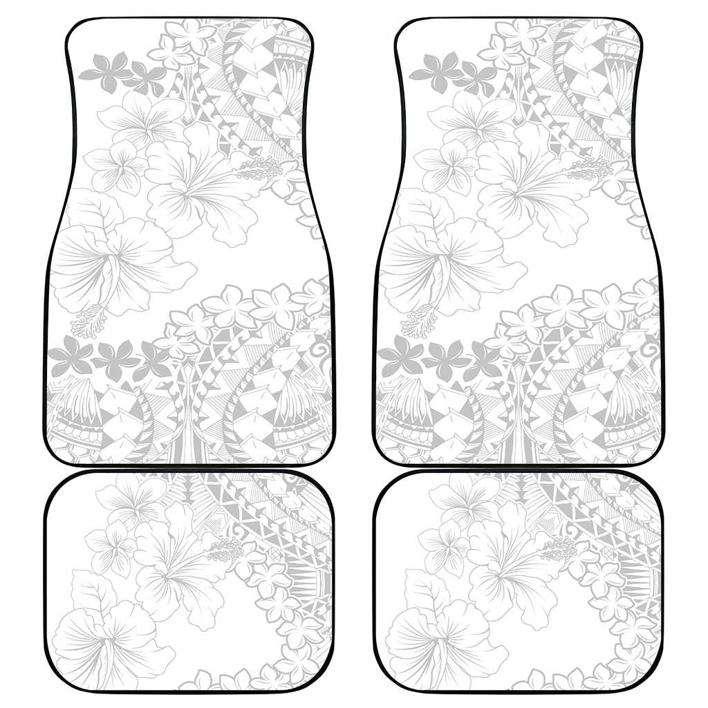 American Samoa Lotu Tamaiti Car Mats White Sunday Plumeria White Vibe