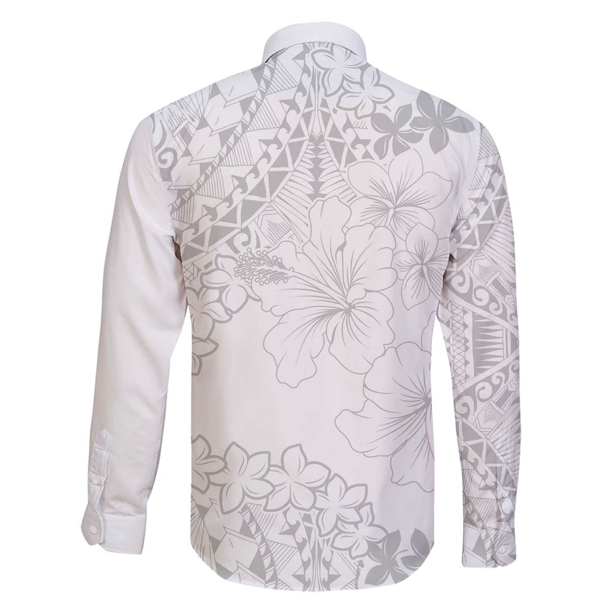 American Samoa Lotu Tamaiti Family Matching Off The Shoulder Long Sleeve Dress and Hawaiian Shirt White Sunday Plumeria White Vibe