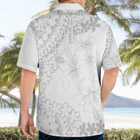 American Samoa Lotu Tamaiti Hawaiian Shirt White Sunday Plumeria White Vibe
