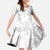 American Samoa Lotu Tamaiti Kid Short Sleeve Dress White Sunday Plumeria White Vibe