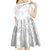 American Samoa Lotu Tamaiti Kid Short Sleeve Dress White Sunday Plumeria White Vibe