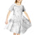 American Samoa Lotu Tamaiti Kid Short Sleeve Dress White Sunday Plumeria White Vibe