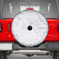 American Samoa Lotu Tamaiti Spare Tire Cover White Sunday Plumeria White Vibe