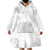 American Samoa Lotu Tamaiti Wearable Blanket Hoodie White Sunday Plumeria White Vibe