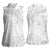 American Samoa Lotu Tamaiti Women Sleeveless Polo Shirt White Sunday Plumeria White Vibe