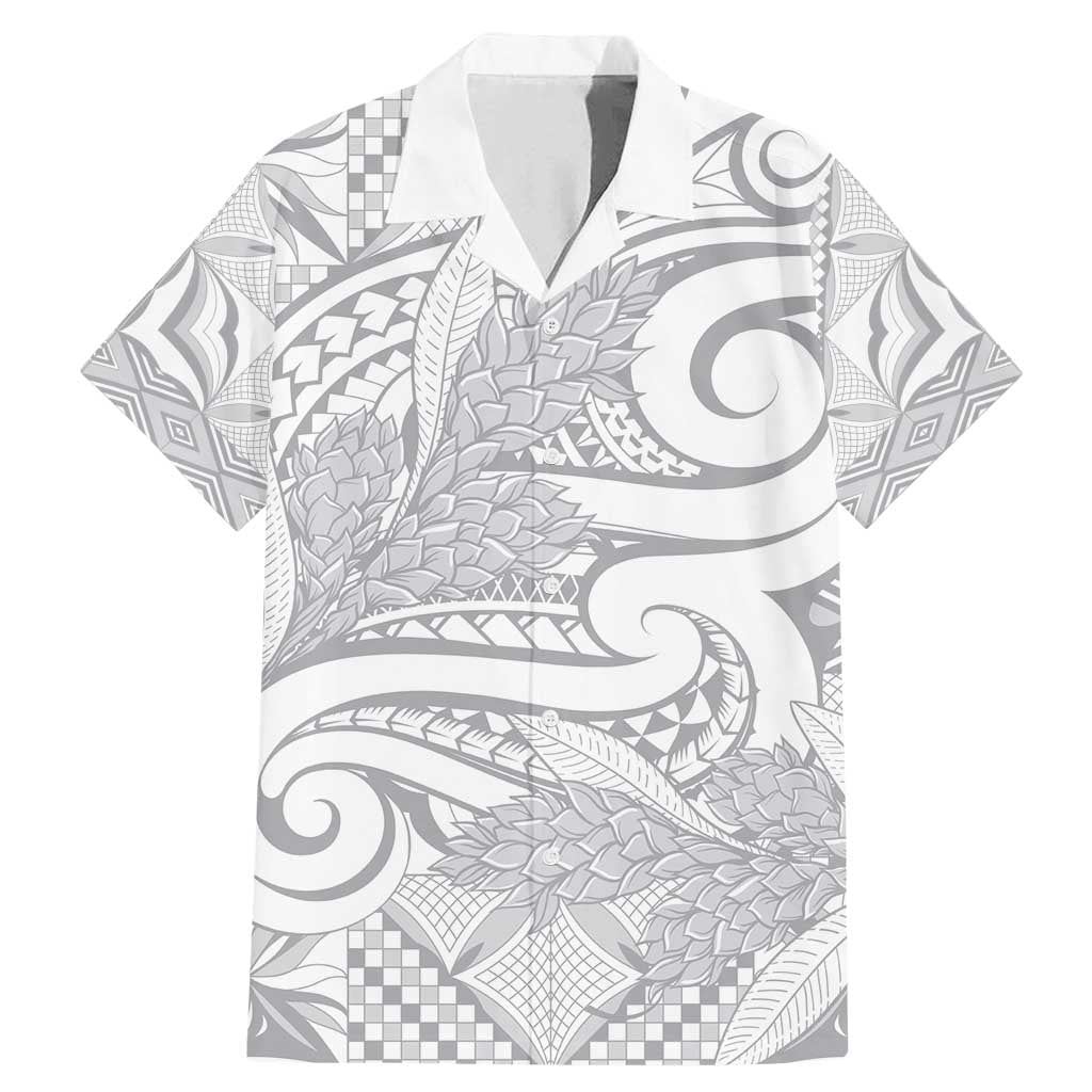 Lotu Tamaiti Samoa Siapo Family Matching Mermaid Dress and Hawaiian Shirt White Sunday With Teuila Torch Ginger