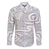 Lotu Tamaiti Samoa Siapo Family Matching Mermaid Dress and Hawaiian Shirt White Sunday With Teuila Torch Ginger