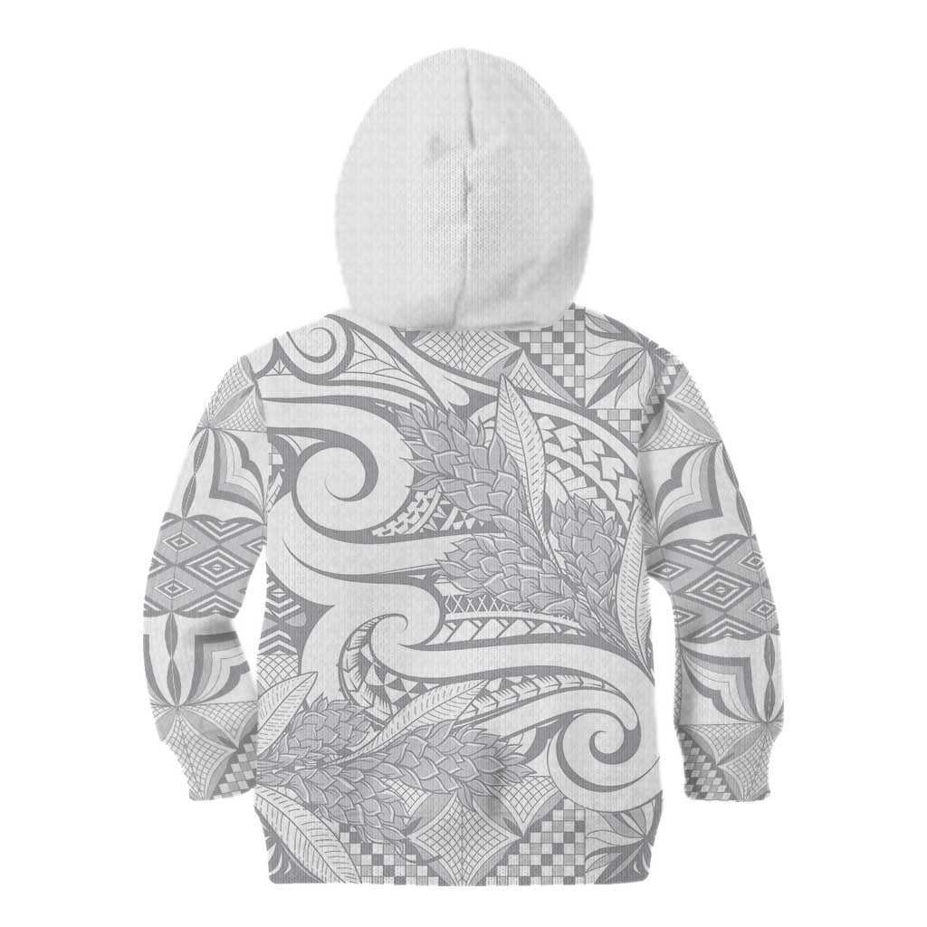 Lotu Tamaiti Samoa Siapo Kid Hoodie White Sunday With Teuila Torch Ginger