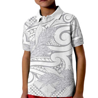 Lotu Tamaiti Samoa Siapo Kid Polo Shirt White Sunday With Teuila Torch Ginger