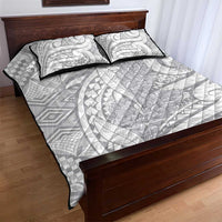 Lotu Tamaiti Samoa Siapo Quilt Bed Set White Sunday With Teuila Torch Ginger