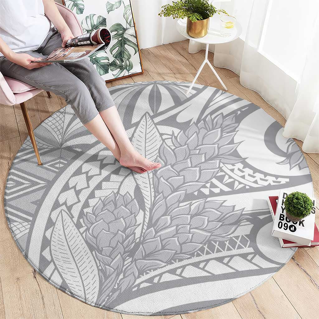 Lotu Tamaiti Samoa Siapo Round Carpet White Sunday With Teuila Torch Ginger