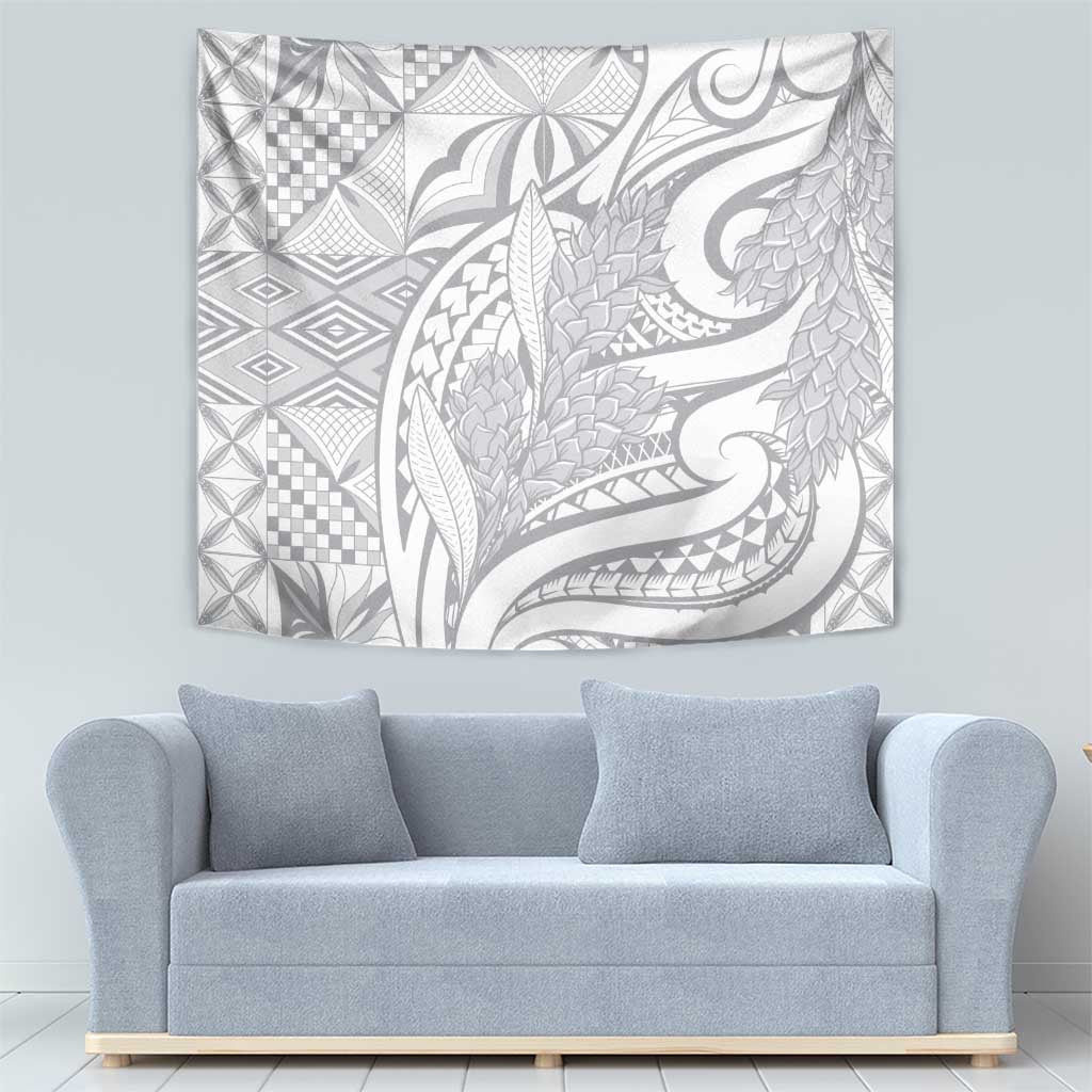 Lotu Tamaiti Samoa Siapo Tapestry White Sunday With Teuila Torch Ginger