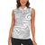 Lotu Tamaiti Samoa Siapo Women Sleeveless Polo Shirt White Sunday With Teuila Torch Ginger