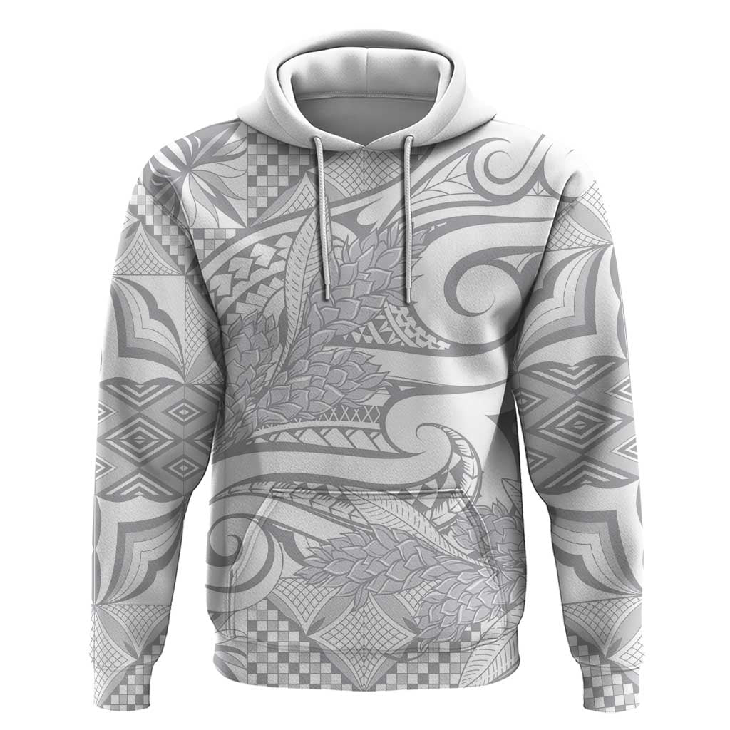 Lotu Tamaiti Samoa Siapo Zip Hoodie White Sunday With Teuila Torch Ginger