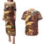 Vintage Samoa Siapo Couples Matching Puletasi and Hawaiian Shirt With Teuila Torch Ginger