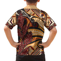 Vintage Samoa Siapo Family Matching Off Shoulder Short Dress and Hawaiian Shirt With Teuila Torch Ginger