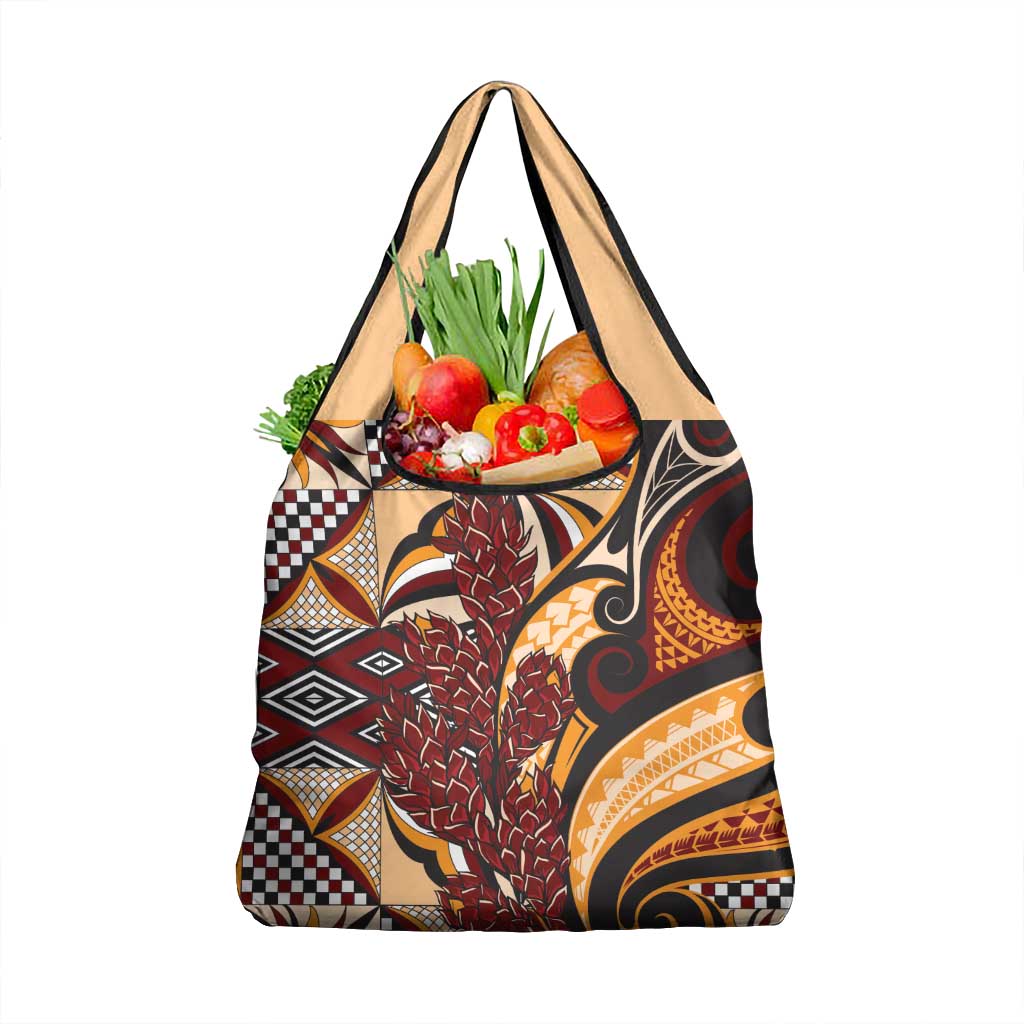 Vintage Samoa Siapo Grocery Bag With Teuila Torch Ginger