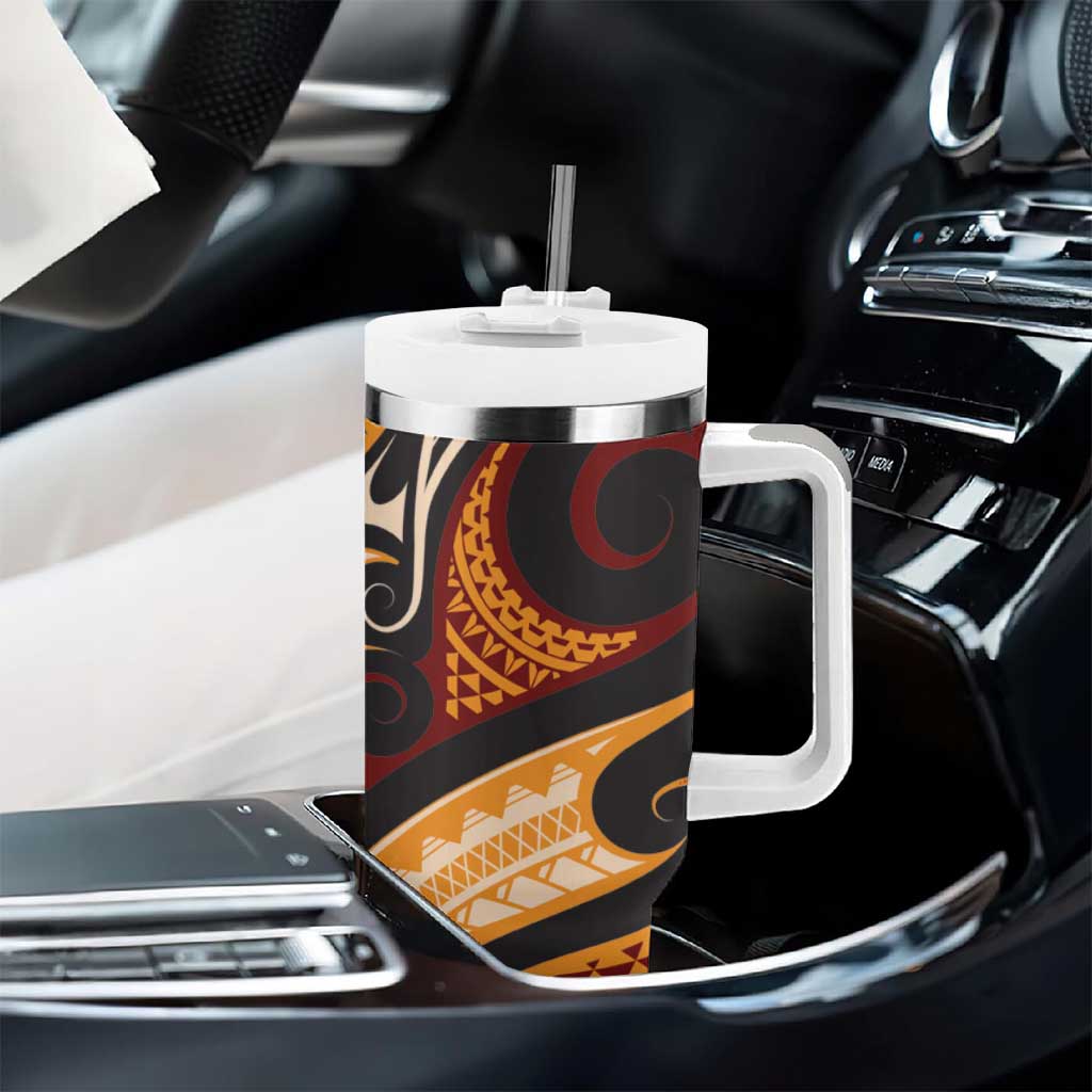 Vintage Samoa Siapo Tumbler With Handle With Teuila Torch Ginger