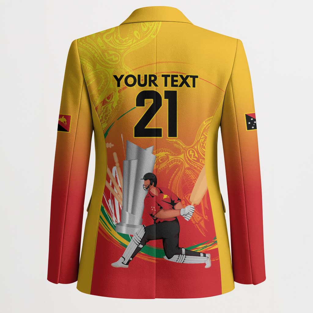 Custom Cricket PNG East Asia-Pacific Blazer Papua New Guinea Rise to Power - Polynesian Pride