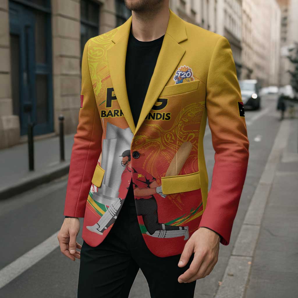 Custom Cricket PNG East Asia-Pacific Blazer Papua New Guinea Rise to Power - Polynesian Pride