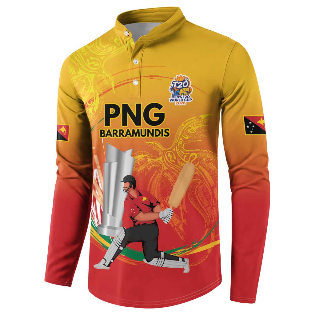 Custom Cricket PNG East Asia-Pacific Button Sweatshirt Papua New Guinea Rise to Power LT9 - Polynesian Pride