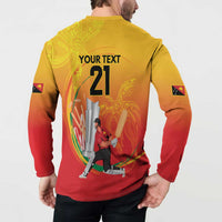 Custom Cricket PNG East Asia-Pacific Button Sweatshirt Papua New Guinea Rise to Power LT9 - Polynesian Pride