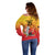 Custom Cricket PNG East Asia-Pacific Off Shoulder Sweater Papua New Guinea Rise to Power - Polynesian Pride
