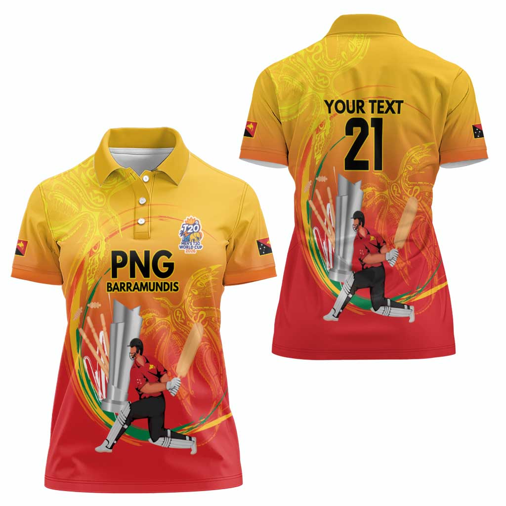 Custom Cricket PNG East Asia-Pacific Women Polo Shirt Papua New Guinea Rise to Power - Polynesian Pride