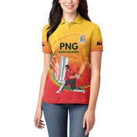 Custom Cricket PNG East Asia-Pacific Women Polo Shirt Papua New Guinea Rise to Power - Polynesian Pride