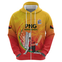 Custom Cricket PNG East Asia-Pacific Zip Hoodie Papua New Guinea Rise to Power - Polynesian Pride
