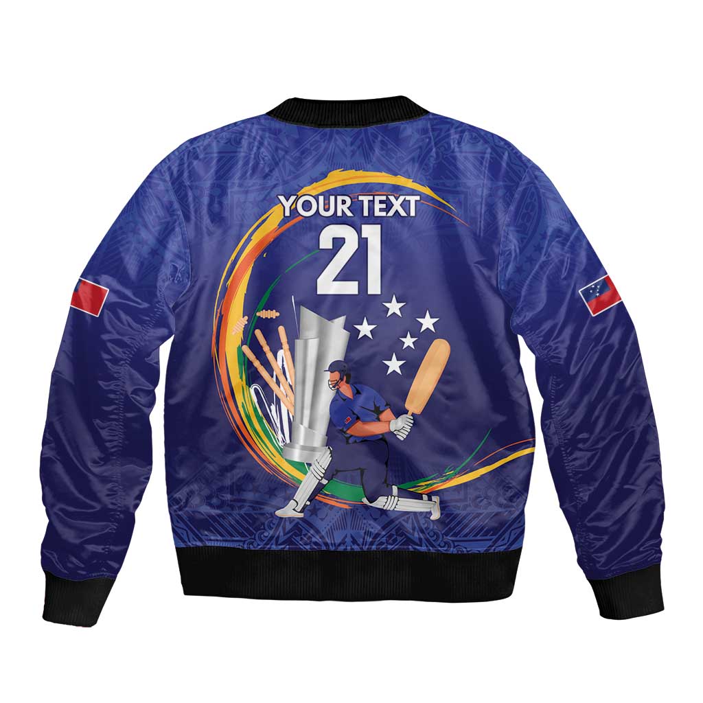 Custom Cricket Samoa East Asia-Pacific Bomber Jacket Samoa Storming the Limits - Polynesian Pride
