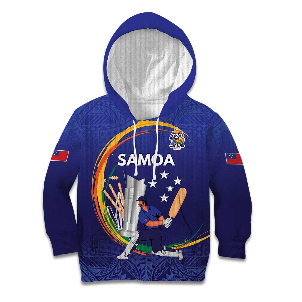 Custom Cricket Samoa East Asia-Pacific Kid Hoodie Samoa Storming the Limits - Polynesian Pride