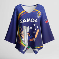 Custom Cricket Samoa East Asia-Pacific Kimono Sleeve Blouse Samoa Storming the Limits - Polynesian Pride