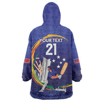 Custom Cricket Samoa East Asia-Pacific Wearable Blanket Hoodie Samoa Storming the Limits - Polynesian Pride