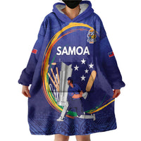 Custom Cricket Samoa East Asia-Pacific Wearable Blanket Hoodie Samoa Storming the Limits - Polynesian Pride