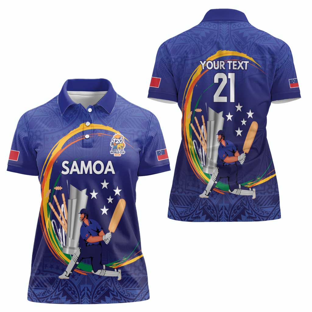 Custom Cricket Samoa East Asia-Pacific Women Polo Shirt Samoa Storming the Limits - Polynesian Pride