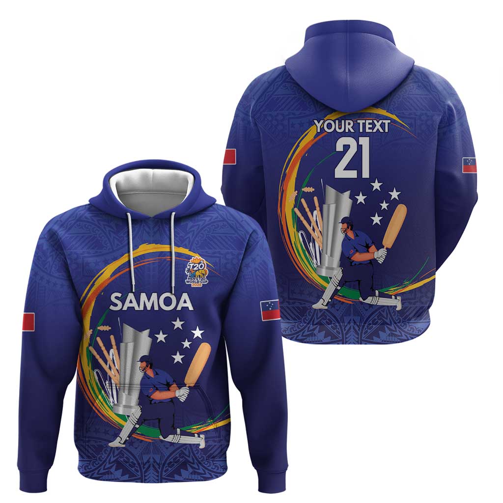 Custom Cricket Samoa East Asia-Pacific Zip Hoodie Samoa Storming the Limits - Polynesian Pride