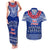 Toa Samoa Christmas Couples Matching Tank Maxi Dress and Hawaiian Shirt Samoa Siva Tau Manuia Le Kerisimasi Blue Vibe LT9 Blue - Polynesian Pride