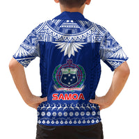 Toa Samoa Christmas Kid Hawaiian Shirt Samoa Siva Tau Manuia Le Kerisimasi Blue Vibe LT9 - Polynesian Pride