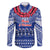 Personalised Toa Samoa Christmas Family Matching Tank Maxi Dress and Hawaiian Shirt Samoa Siva Tau Manuia Le Kerisimasi Blue Vibe LT9 Dad's Shirt - Long Sleeve Blue - Polynesian Pride
