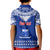 Personalised Toa Samoa Christmas Kid Polo Shirt Samoa Siva Tau Manuia Le Kerisimasi Blue Vibe LT9 - Polynesian Pride
