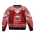 Toa Samoa Christmas Bomber Jacket Samoa Siva Tau Manuia Le Kerisimasi Red Vibe LT9 - Polynesian Pride
