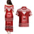 Toa Samoa Christmas Couples Matching Puletasi Dress and Hawaiian Shirt Samoa Siva Tau Manuia Le Kerisimasi Red Vibe LT9 - Polynesian Pride