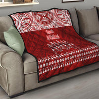 Toa Samoa Christmas Quilt Samoa Siva Tau Manuia Le Kerisimasi Red Vibe LT9 - Polynesian Pride