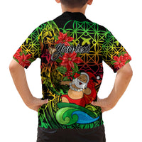 Personalised Vanuatu Joyeux Noel Kid Hawaiian Shirt Christmas Santas God Yumi LT9 - Polynesian Pride