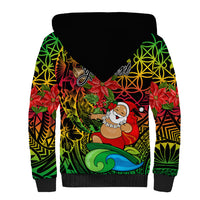Personalised Vanuatu Joyeux Noel Sherpa Hoodie Christmas Santas God Yumi LT9 - Polynesian Pride