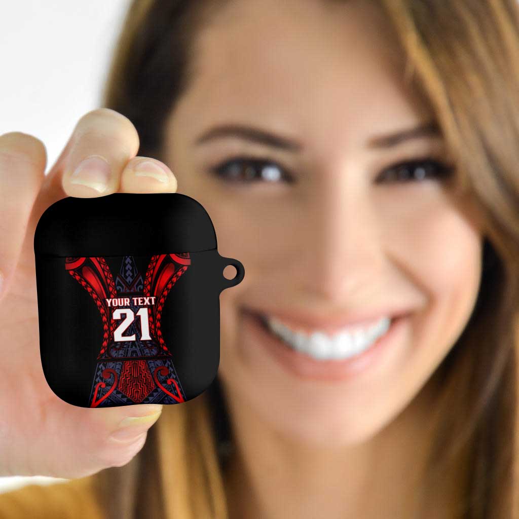 Custom New Zealand AirPods Case Maori Kiwiana Pattern Tukutuku Motif LT9 - Polynesian Pride