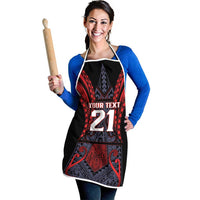 Custom New Zealand Apron Maori Kiwiana Pattern Tukutuku Motif